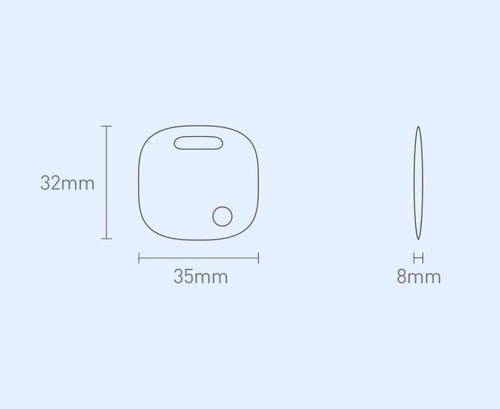 Actual product image Baseus T2 Pro Smart GPS Locator for Baby Bag Keys White (FMTP000002) (Android, iOS)