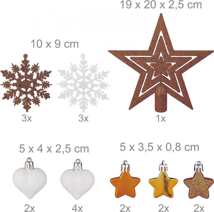 Productafbeelding Relaxdays 101-tlg. Weihnachtskugeln-Set (101x)