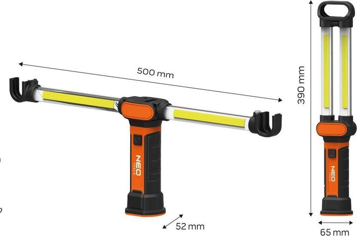 Immagine prodotto Neo La lampada da officina è una COB LED ricaricabile da 500 lm. (500 lm)