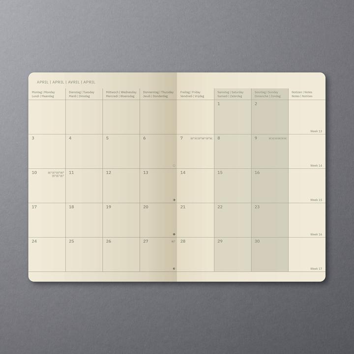 Produktbild Sigel Monatskalender (1 Monat / 2 Seiten)