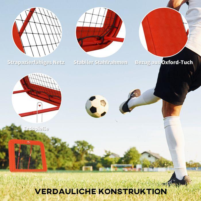 Actual product image Swisshandel24 Rebounder für Fussball, klappbar Fussball Rebounder mit Schutzrand, Heringe