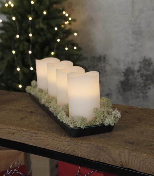 Actual product image Star Trading LED Candles Set Pillar May 7.5 cm x 12.5 cm, White (4 x)