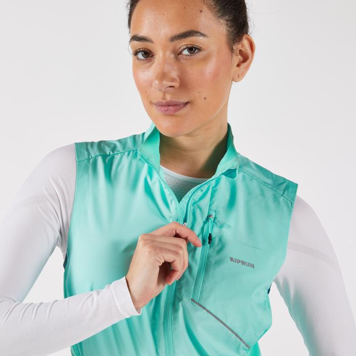 Produktbild Kiprun Weste Damen aermellos winddicht Lauf Polyester (L)