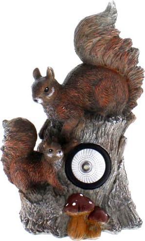 MICA Living Eichhörnchen auf Baum - mit Solar LED - ca. 19,5 x 15 x 27 cm