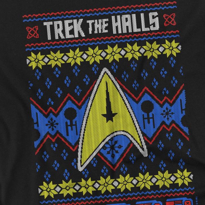 Immagine prodotto Trek the Halls Ugly Maglietta Natale Uomo (L)