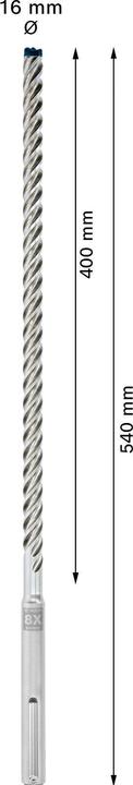 Produktbild Bosch Professional Zubehör EXPERT SDS max-8X Hammerbohrer, 16 x 400 x 540 mm (16 mm)
