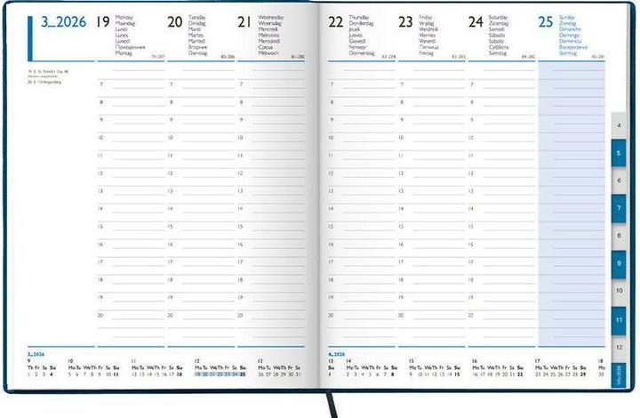 Produktbild Simplex Geschäftsagenda TM Manager timer 52 Z (21 x 26 cm, Englisch, Spanisch, Niederländisch, Französisch, Italienisch, Russisch, Deutsch)