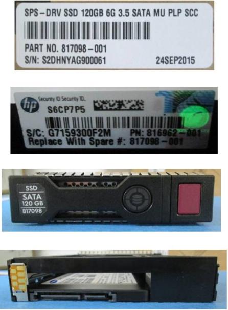 Actual product image HPE 120GB hot-plug SSD 3.5-inch (120 GB, 3.5")