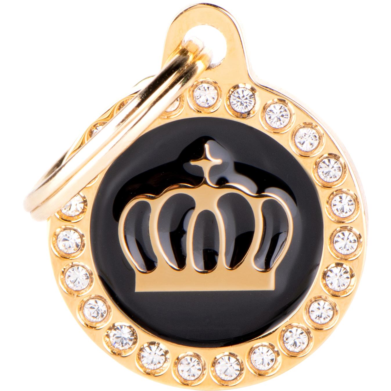 Myfamily MyFa tegn glam, cirkel, sort/guld (Cane, Generale), Collare + Guinzaglio