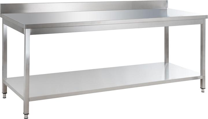 Actual product image Gastro Hero Stainless steel work table Basic with base and backsplash (160 cm, 60 cm)