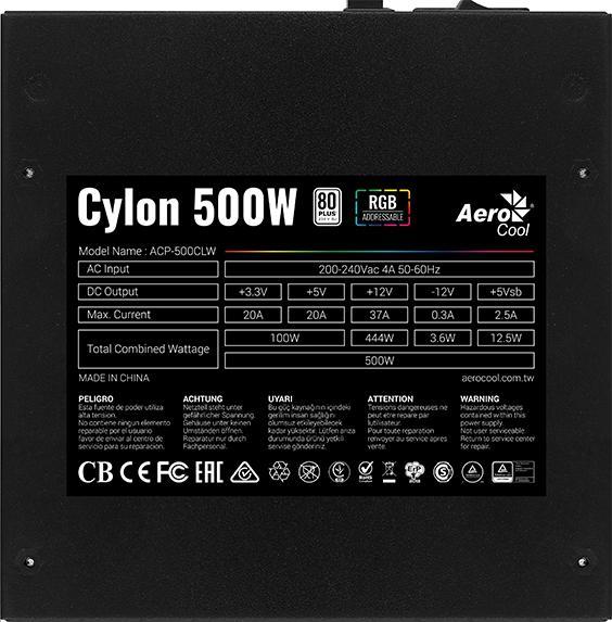 Productafbeelding AeroCool Cylon 80 PLUS - 500 Watt (500 W)