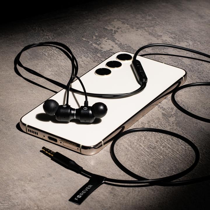 Actual product image Forever wired earphones EP-01 jack 3,5mm black (Cable)