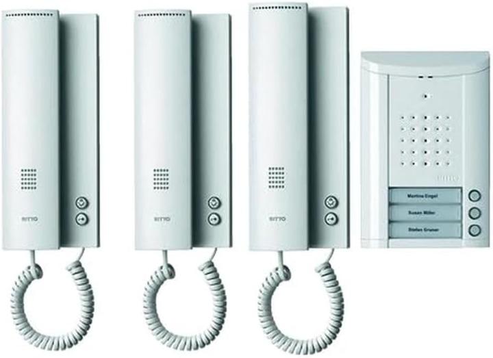 Produktbild Schneider Electric 3 Familien TürSprechanlagenSet weiss (Kabelgebunden)