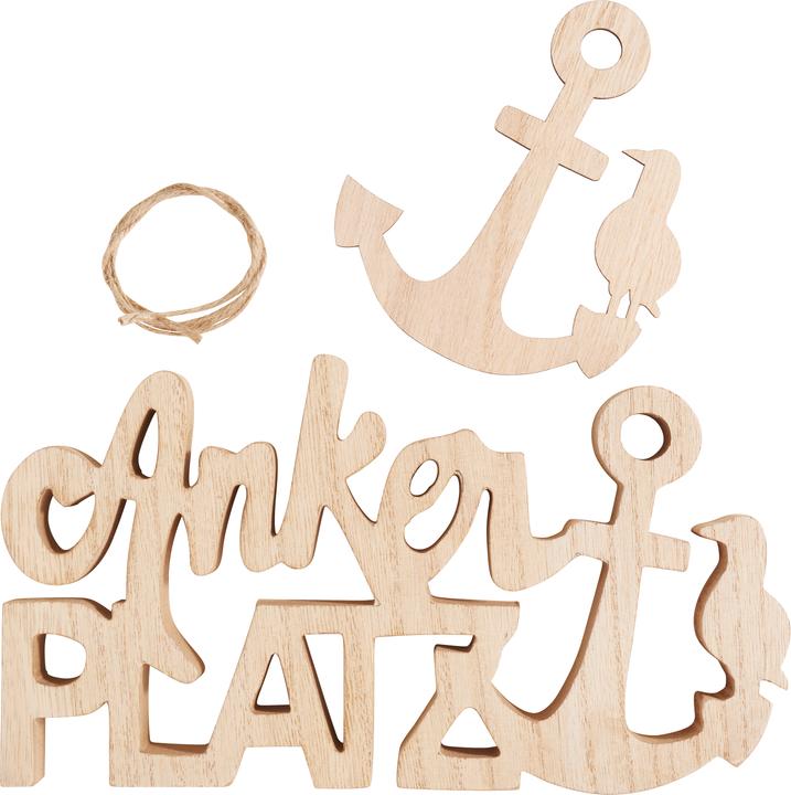 Produktbild VBS Holz-Schriftzug "Ankerplatz", MDF-Holz furniert