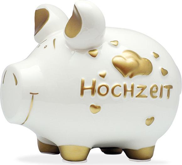 Produktbild KCG Spardose Schwein mittel weiss (17 x 15 x 15 cm)