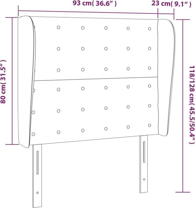 Image du produit vidaXL Kopfteil (93 x 23 x 88 cm)