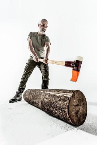 Actual product image Halder Splitting hammer super plastic Simplex Ø 60 mm, hickory handle & malleable cast iron body (4100 g)