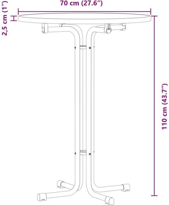 Produktbild vidaXL Bartisch
