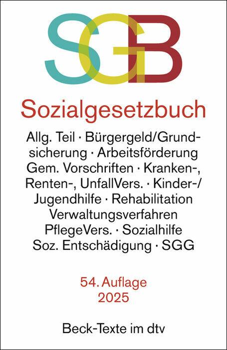 Etichetta energetica Sozialgesetzbuch mit Sozialgerichtsgesetz (Tedesco, 2025)