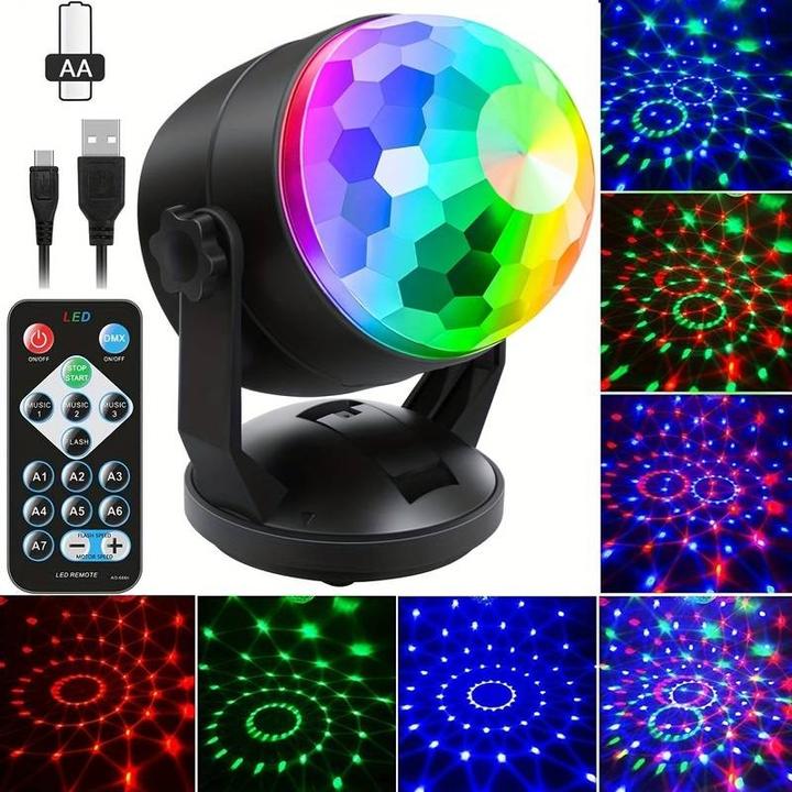 Actual product image ASMI LED Mini Sound Disco Party Light