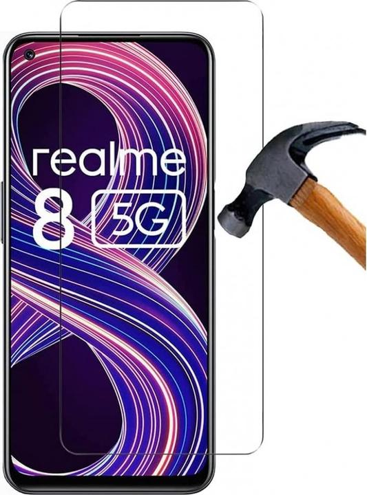 Actual product image Screenguard Realme 8 5G Armored Glass Protective Film Case Friendly Design (1 Piece, Realme 8 5G)