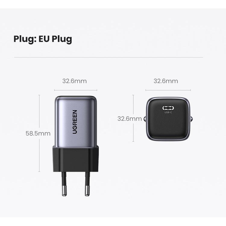 Thumbnail - Ugreen Nexode Mini (30 W), USB Ladegerät, Grau