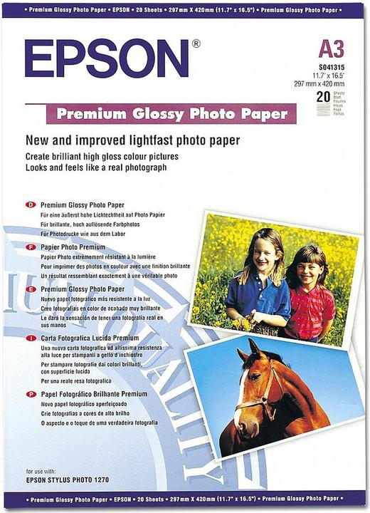 Image du produit Epson Premium Glossy (255 g/m², A3, 20 pcs)