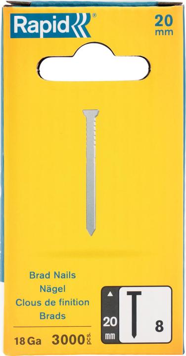 Actual product image Rapid Type 8 nails 20 mm