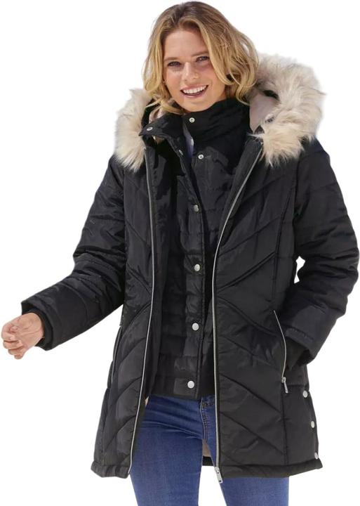 Produktbild Atlas For Women Wattierte Jacke Grosse Kälte mit WebpelzKapuze (42, 44)