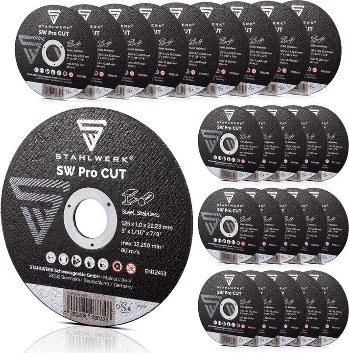 Produktbild Stahlwerk Trennscheibe SW Pro CUT 25er Set 125 x 1,0 x 22,23 mm