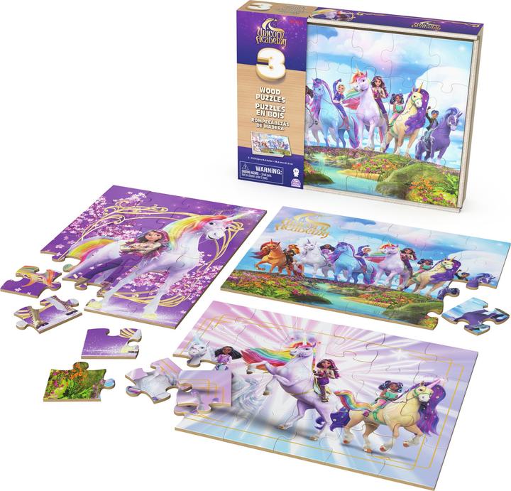 Immagine prodotto Spin Master Einhorn Academy 3Pack Holzpuzzle in Holzbox (24 pezzi)
