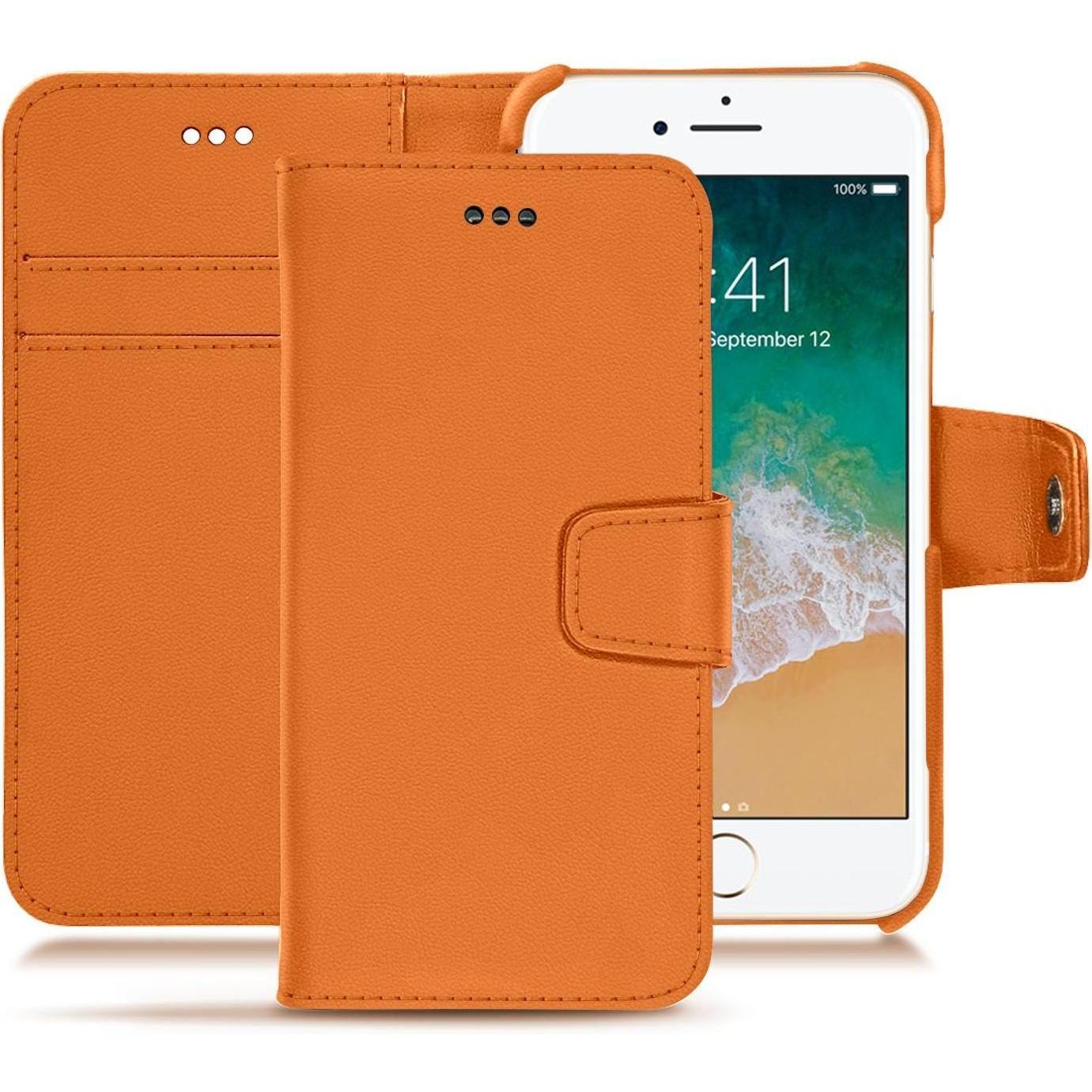 Noreve Lederschutzhülle Wallet (Samsung Galaxy Note 7), Smartphone Hülle, Orange