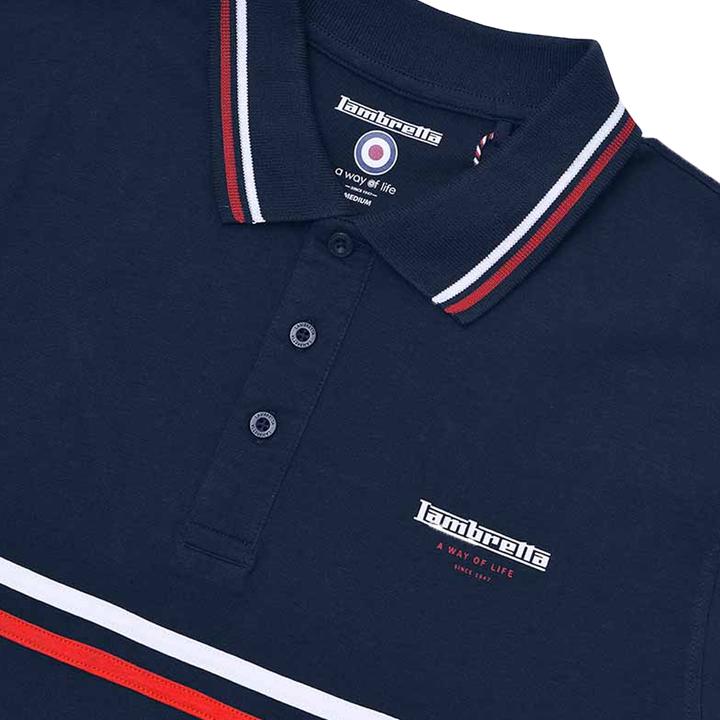 Immagine prodotto Lambretta Classic SS24 Maglietta Polo Strisce Uomo (3XL)