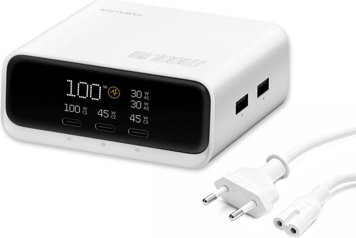 Produktbild 4smarts Desk Charger GaN Screen (100 W, 5 Ports)