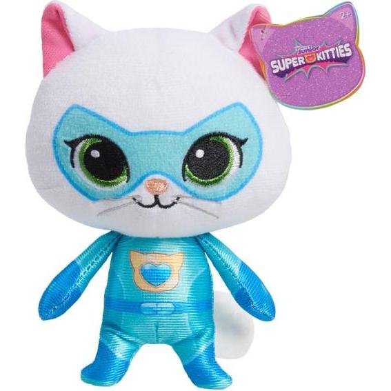 Just Play Disney Junior SuperKitties 6.5-inch Small Plush Stuffed Animal, Bitsy, Kitten, Kids Toys f (20 cm)