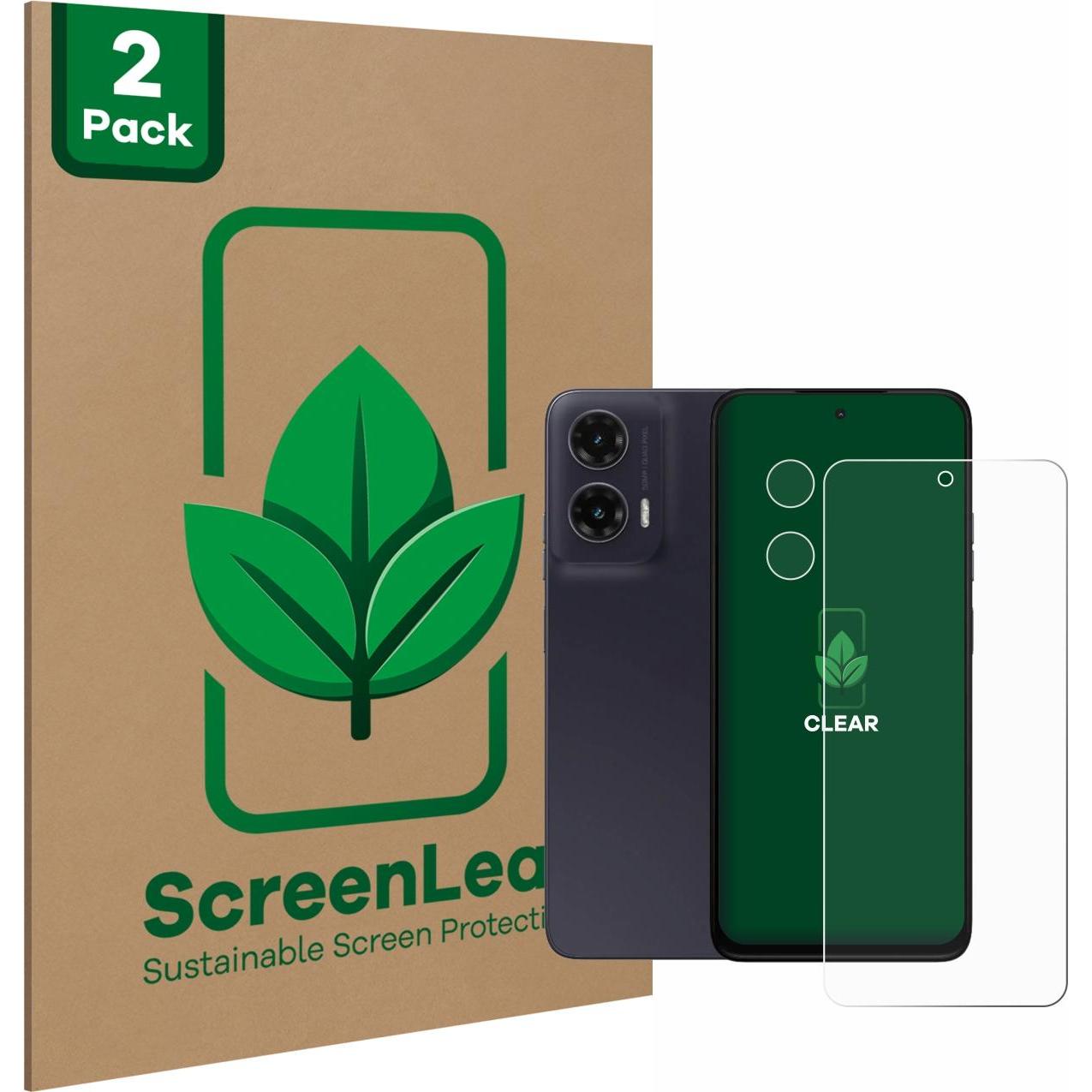 Thumbnail - ScreenLeaf Schutzfolie nachhaltiger Displayschutz Display Schutz Folie Klar Transparent (2 Stück, Motorola Moto C), Smar...