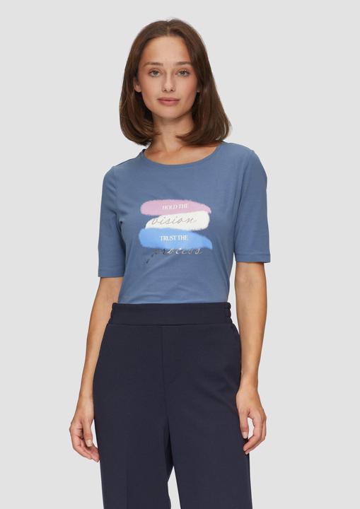 Produktbild s.Oliver T-Shirt Elastisches T-Shirt mit Frontprint (36)