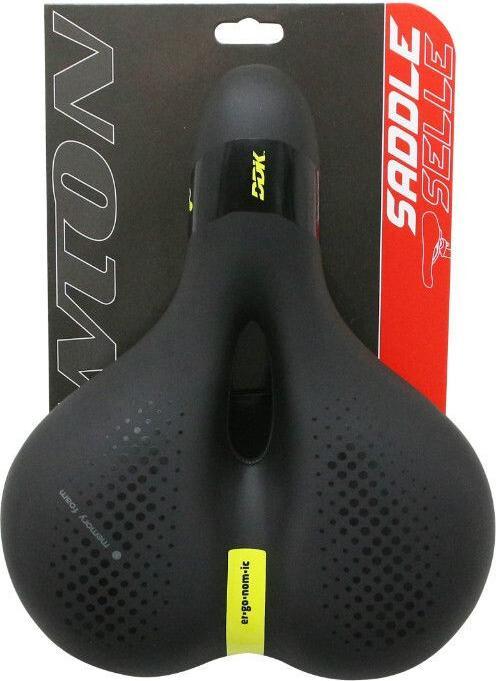 Immagine prodotto Sella ergonomica City in elastomero nero con memory foam e foro centrale per donne