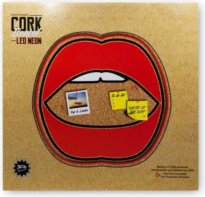 Actual product image Locomocean LED Cork Pinboard - Mouth (Bulletin board)