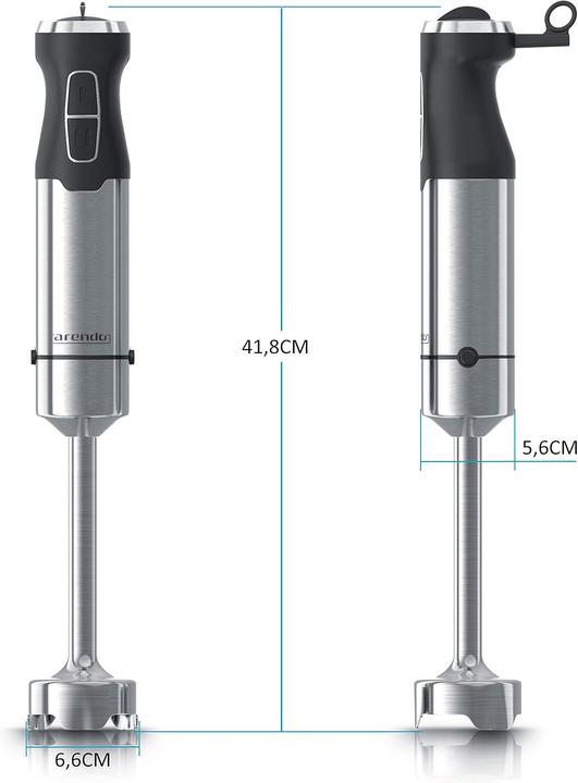Produktbild Arendo Pürierstab 1000W - Silber