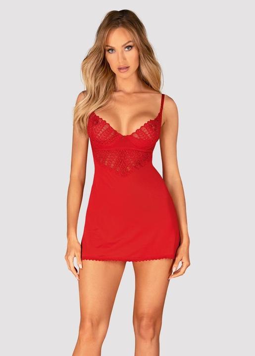 Produktbild Obsessive Ingridia Negligé und String Rot (XXL)
