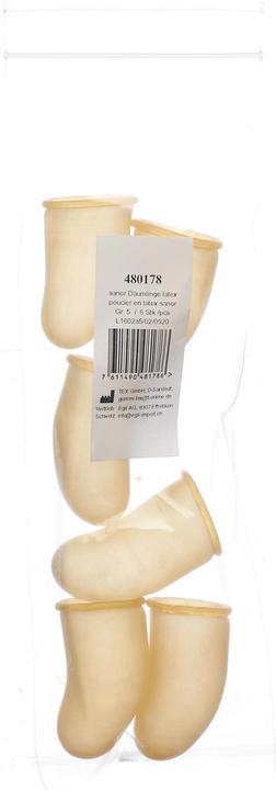 Produktbild Sanor Däumling Latex Grösse 5 (0.06 m)