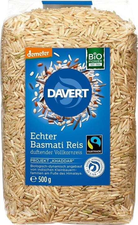 Actual product image Davert Genuine Basmati rice fragrant Fairtrade (500 g)