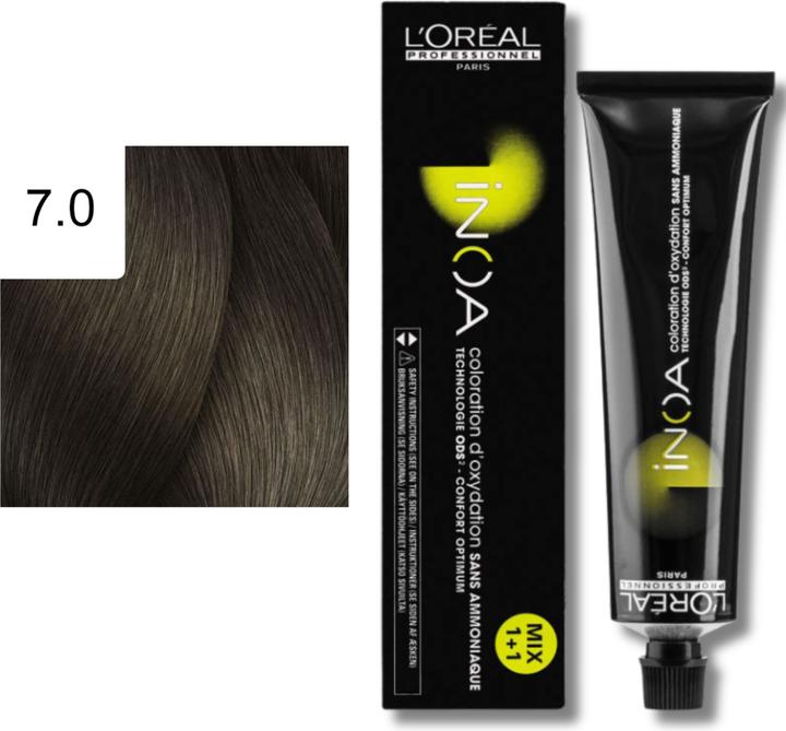 Actual product image L'Oréal Paris L'Oreal Inoa Coloration D'Oxydation Ammonia Free (7.0 Medium blonde Intensive)
