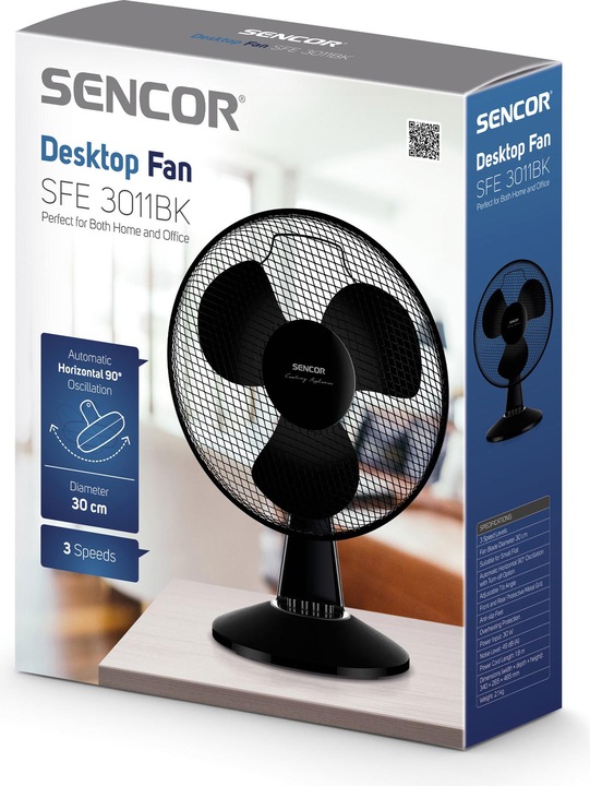 Actual product image Sencor SFE 3011BK fan (49 dB)