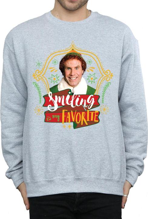 Actual product image Elf Mens Buddy Smiling Sweatshirt (M)