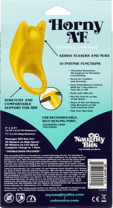 Immagine prodotto CalExotics Horny AF Vibrating Cock Ring (2.50 cm)