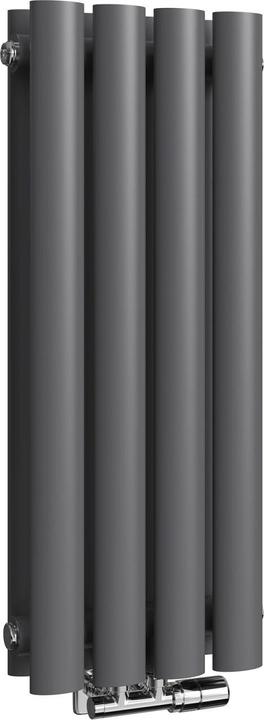 Emke Heizkörper, Ovaler Heizkörper, Anthrazit 60x24cm 248W Doppellagig (248 W)