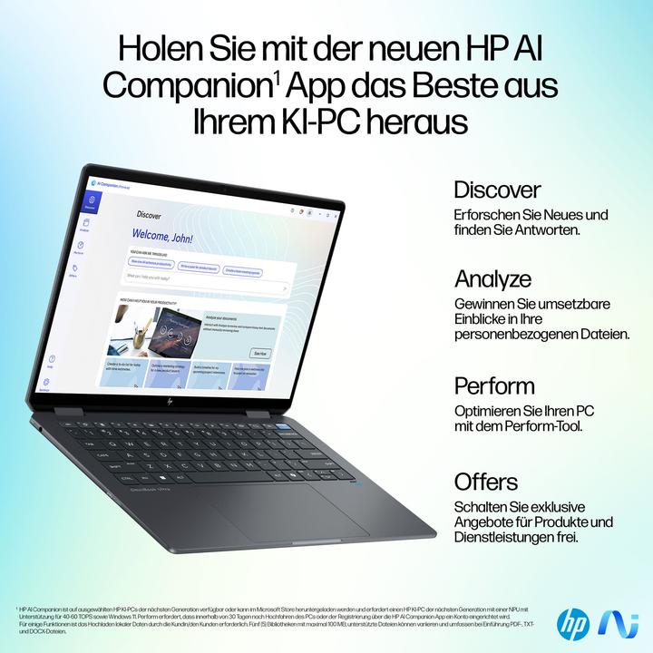 Image du produit HP OmniBook Ultra Flip 14-fh0079ng (14", 2000 Go, 32 Go, DE, Intel Core Ultra 7 258V)