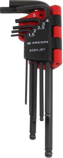 Immagine prodotto Facom 7pc Metric Spherical Head Hex Key Set
